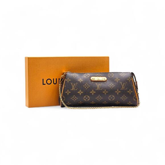 Louis Vuitton Monogram Eva Shoulder Bag Clutch Convertible Bag M95567 Brown - Picture 1 of 12